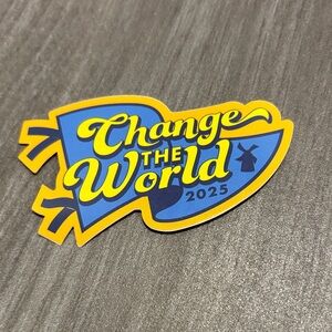Dutch Bros Sticker Change the World